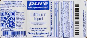 Pure Encapsulations Lithium Liquid - supplement