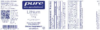 Pure Encapsulations Lithium (Orotate) 5 mg - supplement