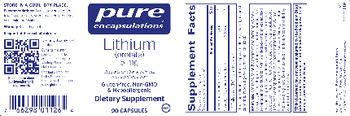 Pure Encapsulations Lithium (Orotate) 5 mg - supplement