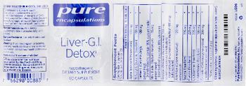 Pure Encapsulations Liver-G.I. Detox - supplement