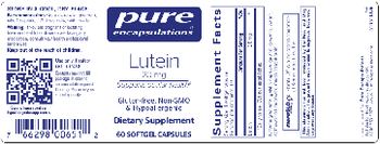 Pure Encapsulations Lutein 20 mg - supplement