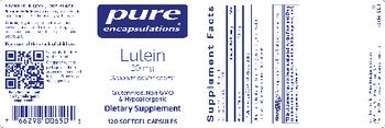 Pure Encapsulations Lutein 20 mg - supplement