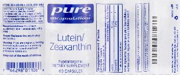 Pure Encapsulations Lutein/Zeaxanthin - supplement