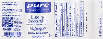 Pure Encapsulations Lutein/Zeaxanthin - supplement