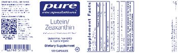 Pure Encapsulations Lutein/Zeaxanthin - supplement