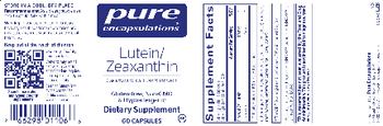 Pure Encapsulations Lutein/Zeaxanthin - supplement