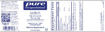 Pure Encapsulations M/R/S Mushroom Formula - supplement