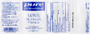 Pure Encapsulations M/R/S Mushroom Formula - supplement