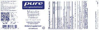 Pure Encapsulations Macular Support Formula - supplement