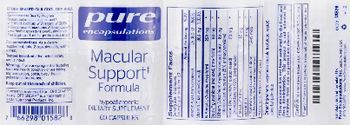 Pure Encapsulations Macular Support Formula - supplement