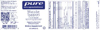 Pure Encapsulations Macular Support Formula - supplement