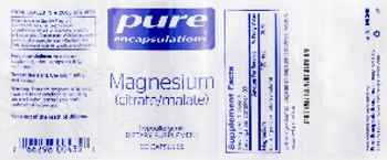 Pure Encapsulations Magnesium (Citrate/Malate) - supplement