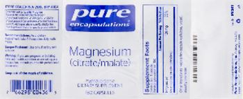 Pure Encapsulations Magnesium (Citrate/Malate) - supplement