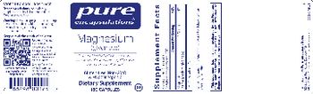 Pure Encapsulations Magnesium (Glycinate) - this statement has not been evaluated by the food and drug administration this product is not intend