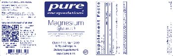 Pure Encapsulations Magnesium (Glycinate) - this statement has not been evaluated by the food and drug administration this product is not intend