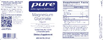 Pure Encapsulations Magnesium Glycinate Liquid - supplement