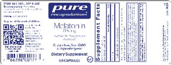 Pure Encapsulations Melatonin 0.5 mg - supplement