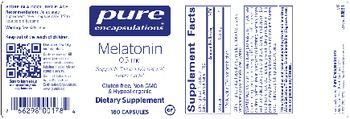 Pure Encapsulations Melatonin 0.5 mg - supplement