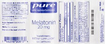 Pure Encapsulations Melatonin 20 mg - supplement