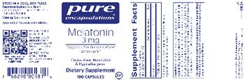 Pure Encapsulations Melatonin 3 mg - supplement