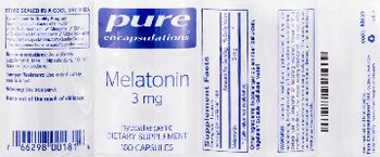 Pure Encapsulations Melatonin 3 mg - supplement