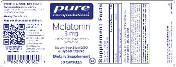 Pure Encapsulations Melatonin 3 mg - supplement