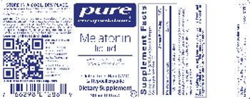 Pure Encapsulations Melatonin Liquid - supplement
