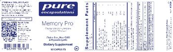 Pure Encapsulations Memory Pro - supplement