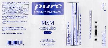 Pure Encapsulations MSM Capsules - supplement