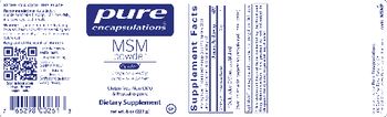 Pure Encapsulations MSM Powder - supplement
