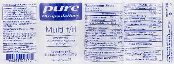 Pure Encapsulations Multi t/d - supplement