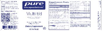 Pure Encapsulations Multi t/d - supplement