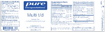 Pure Encapsulations Multi t/d - supplement