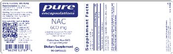 Pure Encapsulations NAC 600 mg - supplement