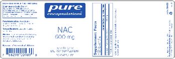 Pure Encapsulations NAC 600 mg - supplement