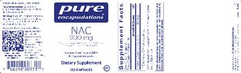 Pure Encapsulations NAC 900 mg - supplement