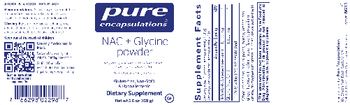 Pure Encapsulations NAC + Glycine Powder Natural Peach Ginger Flavor - supplement