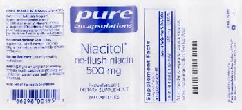 Pure Encapsulations Niacitol 500 mg - supplement