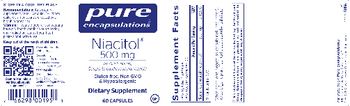 Pure Encapsulations Niacitol 500 mg - supplement