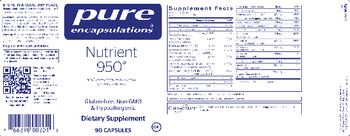 Pure Encapsulations Nutrient 950 - supplement
