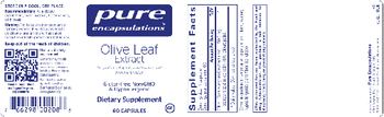 Pure Encapsulations Olive Leaf Extract - supplement