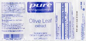 Pure Encapsulations Olive Leaf Extract - supplement