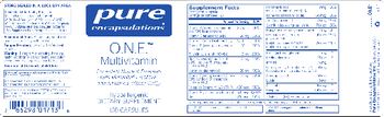 Pure Encapsulations O.N.E. Multivitamin - supplement