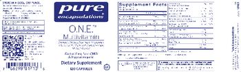 Pure Encapsulations O.N.E. Multivitamin - supplement