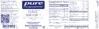 Pure Encapsulations O.N.E. Multivitamin - supplement