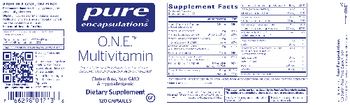 Pure Encapsulations O.N.E. Multivitamin - supplement