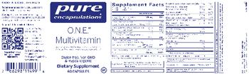 Pure Encapsulations O.N.E. Multivitamin - supplement