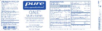 Pure Encapsulations O.N.E. Multivitamin - supplement