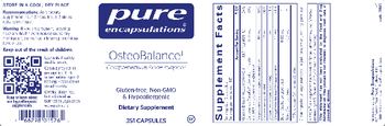 Pure Encapsulations OsteoBalance - supplement