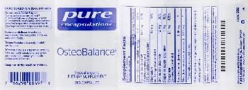 Pure Encapsulations OsteoBalance - supplement